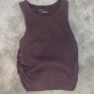 Aerie Ripped Tank Top with Ruched Waist Size Small